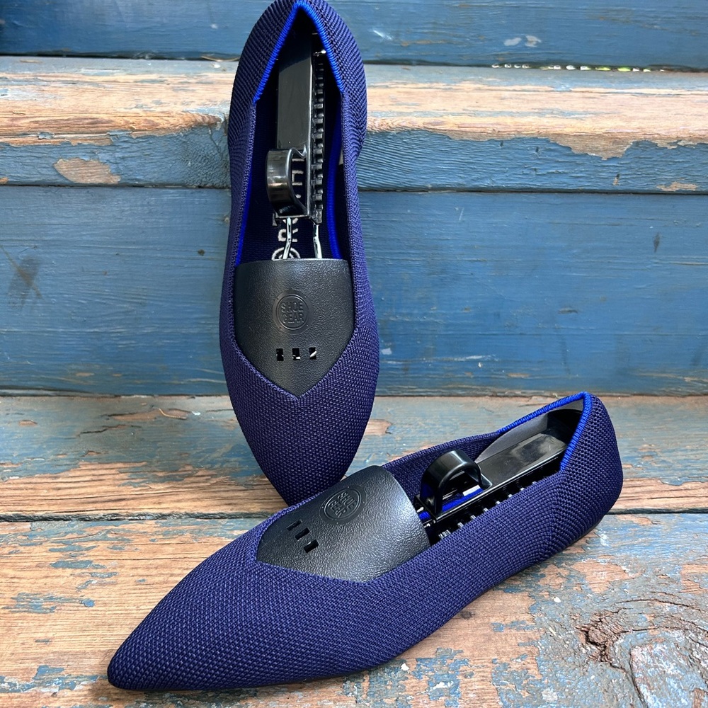 Rothy's Deep Blue Pointed Flats